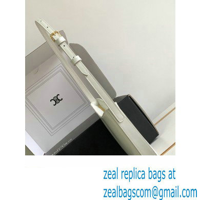 Celine Medium Celine Croque Bag in SHINY CALFSKIN 112273 White - Click Image to Close