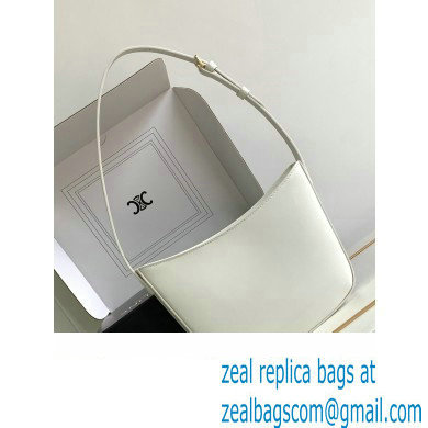 Celine Medium Celine Croque Bag in SHINY CALFSKIN 112273 White