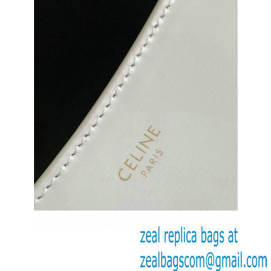 Celine Medium Celine Croque Bag in SHINY CALFSKIN 112273 White