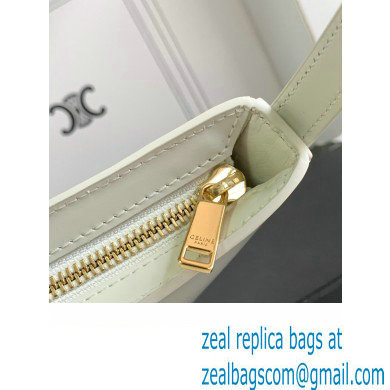 Celine Medium Celine Croque Bag in SHINY CALFSKIN 112273 White
