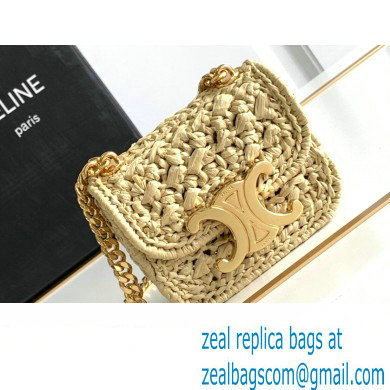 Celine Mini Triomphe on chain Bag in RAFFIA Natural 10K392 - Click Image to Close