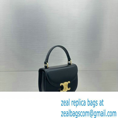 Celine Mini besace triomphe Bag in SHINY CALFSKIN Black - Click Image to Close