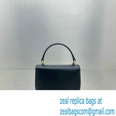 Celine Mini besace triomphe Bag in SHINY CALFSKIN Black