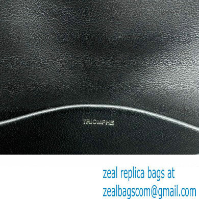 Celine Mini besace triomphe Bag in SHINY CALFSKIN Black