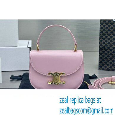 Celine Mini besace triomphe Bag in SHINY CALFSKIN Pink