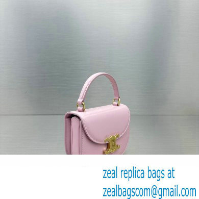 Celine Mini besace triomphe Bag in SHINY CALFSKIN Pink