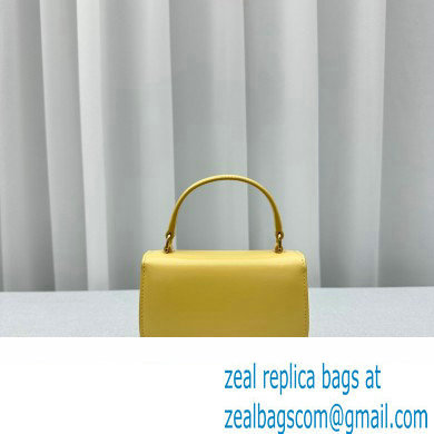 Celine Mini besace triomphe Bag in SHINY CALFSKIN Yellow - Click Image to Close