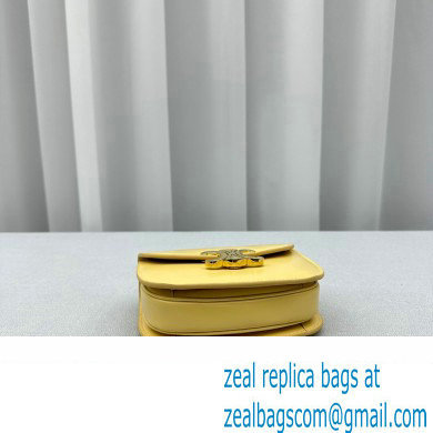 Celine Mini besace triomphe Bag in SHINY CALFSKIN Yellow - Click Image to Close