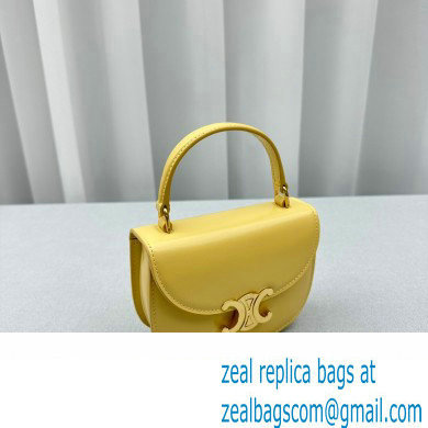 Celine Mini besace triomphe Bag in SHINY CALFSKIN Yellow