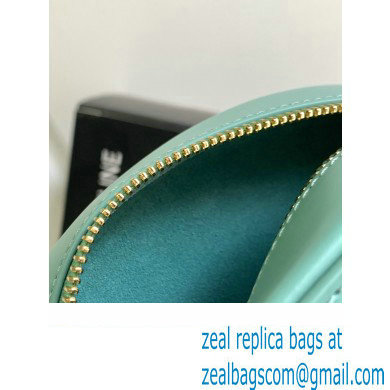 Celine OVAL BAG CUIR TRIOMPHE in SMOOTH CALFSKIN 198603 Cyan - Click Image to Close