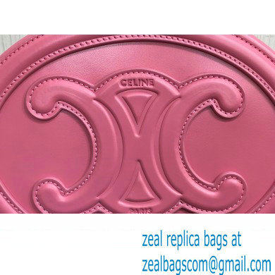 Celine OVAL BAG CUIR TRIOMPHE in SMOOTH CALFSKIN 198603 Pink - Click Image to Close