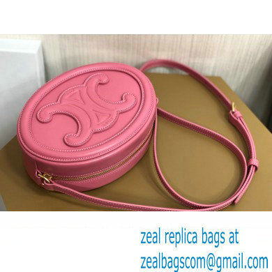 Celine OVAL BAG CUIR TRIOMPHE in SMOOTH CALFSKIN 198603 Pink