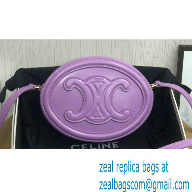 Celine OVAL BAG CUIR TRIOMPHE in SMOOTH CALFSKIN 198603 Purple - Click Image to Close