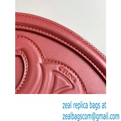 Celine OVAL BAG CUIR TRIOMPHE in SMOOTH CALFSKIN 198603 Rouge Red