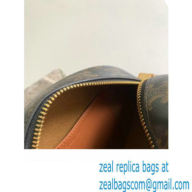 Celine OVAL BAG CUIR TRIOMPHE in Triomphe canvas and calfskin Tan 198603 - Click Image to Close