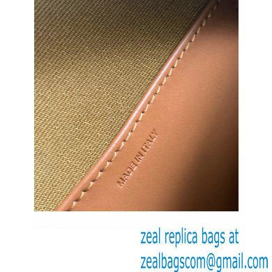 Celine OVAL BAG CUIR TRIOMPHE in Triomphe canvas and calfskin Tan 198603 - Click Image to Close