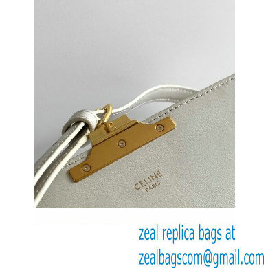 Celine SHOULDER BAG triomphe in QUILTED TRIOMPHE LAMBSKIN 194143 White - Click Image to Close