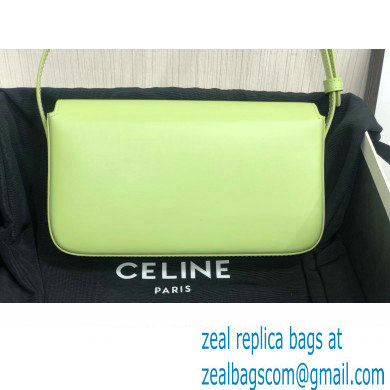 Celine SHOULDER BAG triomphe in Shiny calfskin 194143 Light Green - Click Image to Close