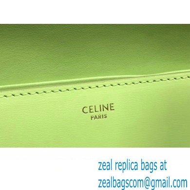 Celine SHOULDER BAG triomphe in Shiny calfskin 194143 Light Green - Click Image to Close