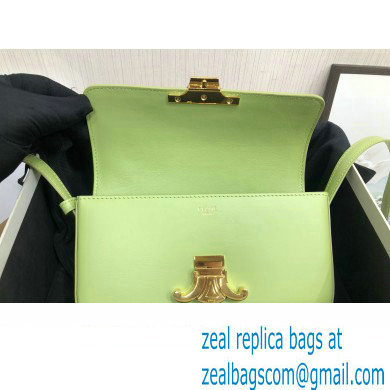 Celine SHOULDER BAG triomphe in Shiny calfskin 194143 Light Green