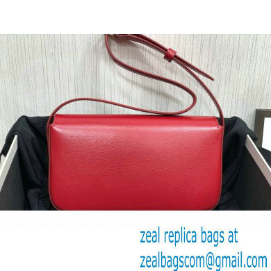 Celine SHOULDER BAG triomphe in Shiny calfskin 194143 Red - Click Image to Close