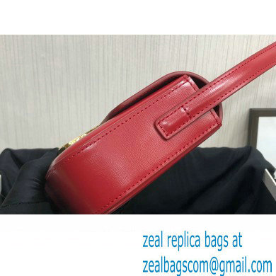 Celine SHOULDER BAG triomphe in Shiny calfskin 194143 Red