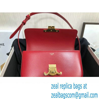 Celine SHOULDER BAG triomphe in Shiny calfskin 194143 Red - Click Image to Close