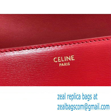 Celine SHOULDER BAG triomphe in Shiny calfskin 194143 Red