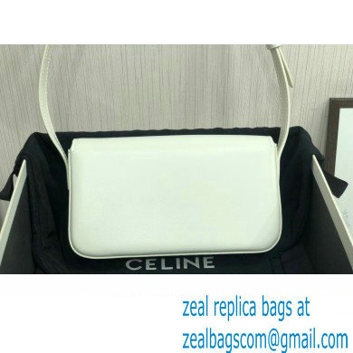 Celine SHOULDER BAG triomphe in Shiny calfskin 194143 White - Click Image to Close