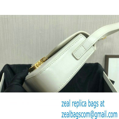 Celine SHOULDER BAG triomphe in Shiny calfskin 194143 White - Click Image to Close