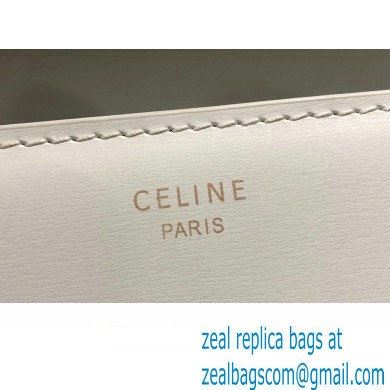 Celine SHOULDER BAG triomphe in Shiny calfskin 194143 White