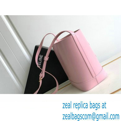 Celine SMALL BUCKET CUIR TRIOMPHE Bag in SMOOTH CALFSKIN 198243 Pink