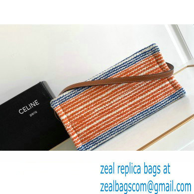 Celine Small Cabas Thais Bag In Striped Textile With Celine 199162 Multicolor 2023 - Click Image to Close