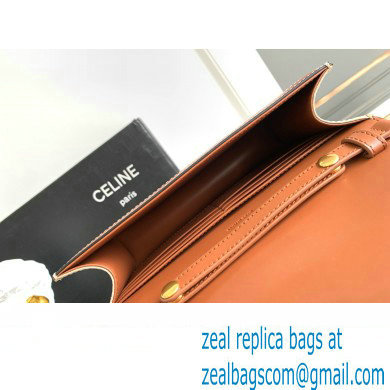 Celine WALLET ON CHAIN triomphe Bag in TRIOMPHE CANVAS and calfskin 10J733 Grege