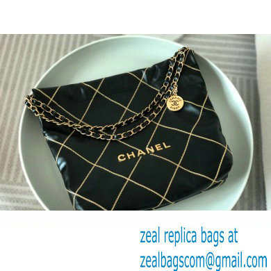 Chanel 22 Handbag in Shiny Calfskin black AS3260 2023