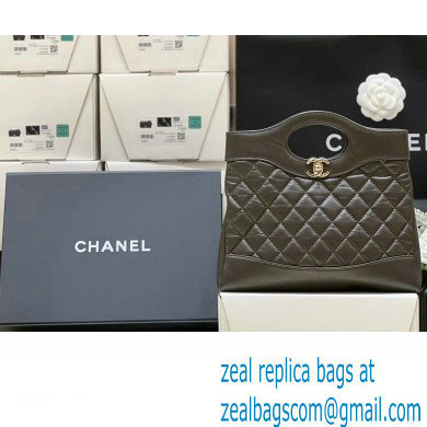 Chanel 31 Mini Shopping Bag in Calfskin AS4133 gray 2023(ORIGINAL QUALITY)