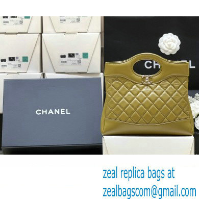 Chanel 31 Mini Shopping Bag in Calfskin AS4133 olive green 2023(ORIGINAL QUALITY)