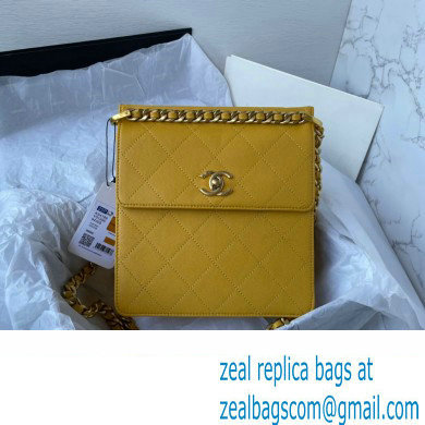 Chanel Backpack in Grained Calfskin AS4189 yellow 2023
