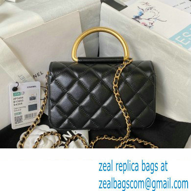 Chanel Clutch with Chain in Lambskin AP3485 BLACK 2023