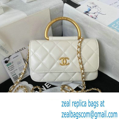 Chanel Clutch with Chain in Lambskin AP3485 WHITE 2023