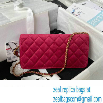Chanel Clutch with Chain in VELVET AP3363 pink 2023