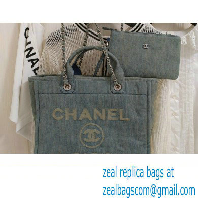 Chanel Deauville Medium Shopping Bag Washed Denim 2023
