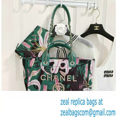 Chanel Deauville Shopping Bag in Printed Velvet A66941 2023