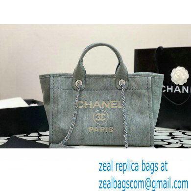 Chanel Deauville Small Shopping Bag Washed Denim 2023