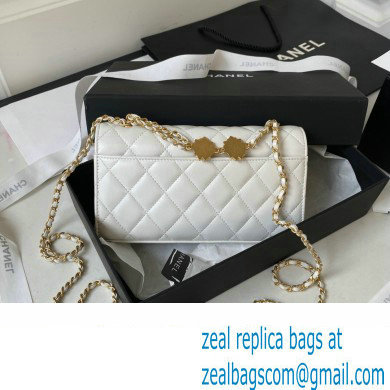 Chanel Flap Phone Holder with Chain in Lambskin AP3426 white 2023