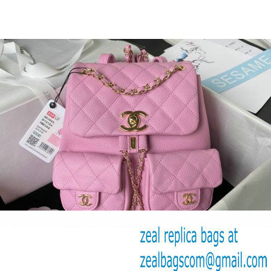 Chanel Grained Calfskin Backpack Bag AS3860 Pink 2023