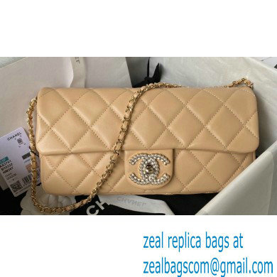 Chanel Lambskin Clutch with Chain Bag AS3791 Beige 2023