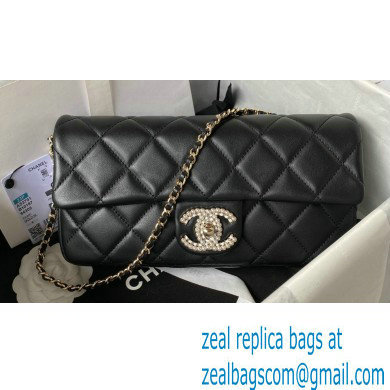 Chanel Lambskin Clutch with Chain Bag AS3791 Black 2023