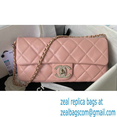 Chanel Lambskin Clutch with Chain Bag AS3791 Pink 2023
