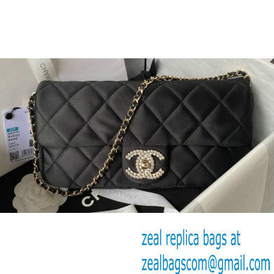 Chanel Satin Clutch with Chain Bag AS3791 Black 2023